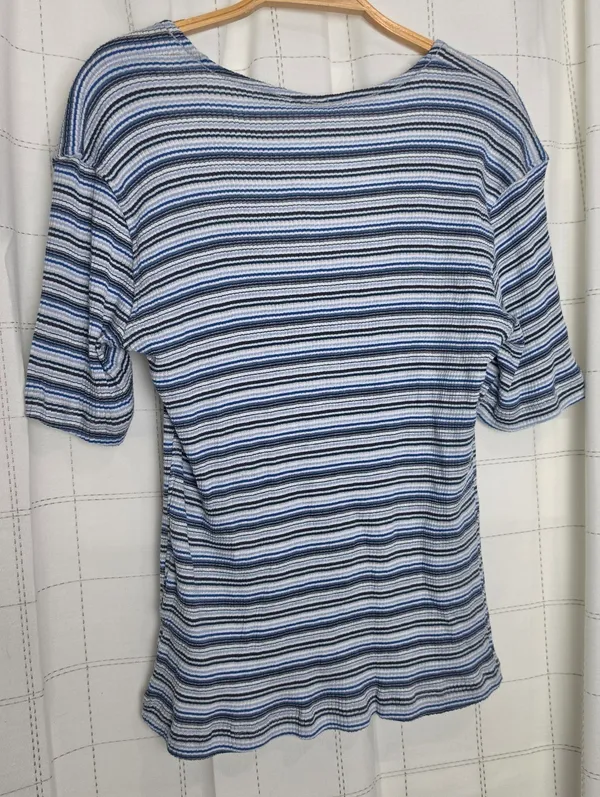 Free People Striped Wild Square Neck Retro Inspired Tee - Image 3