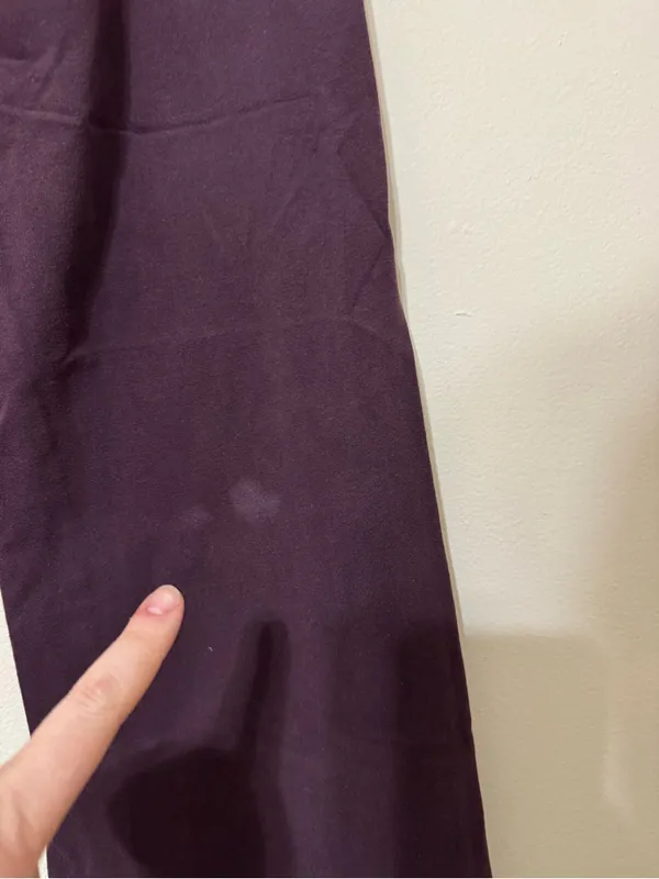 Y2K Aerie Cotton Deep Plum Fold-Over Waist Boot Cut Yoga Pants - Image 4