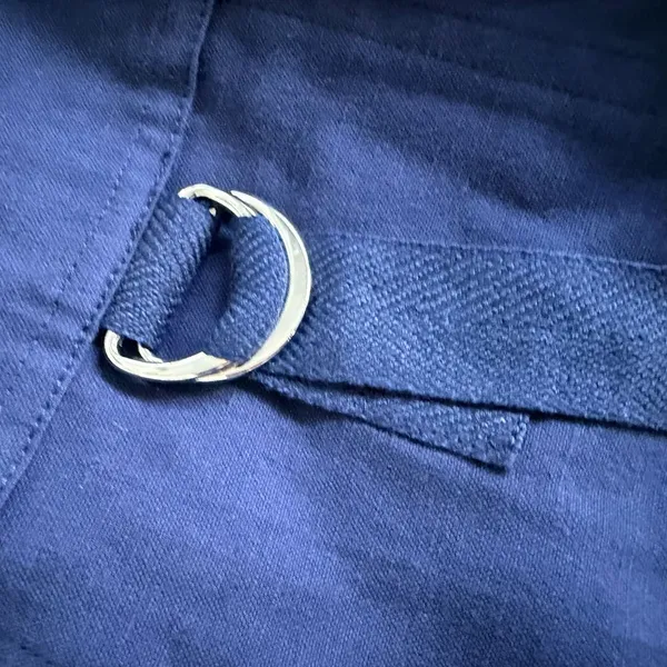 Abraham Jacket Size XS Blue Utility Button Up D - Image 3