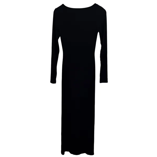 Skims Soft Lounge Long Sleeve Dress Maxi Onyx Black Size Large - Image 4