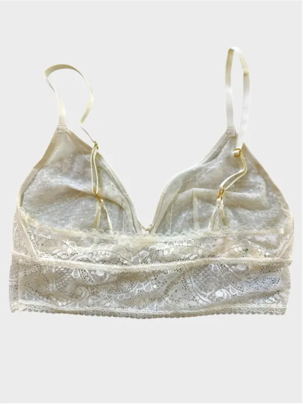 Size M The Aerie Paisley Lace Longline Bralette - Image 2