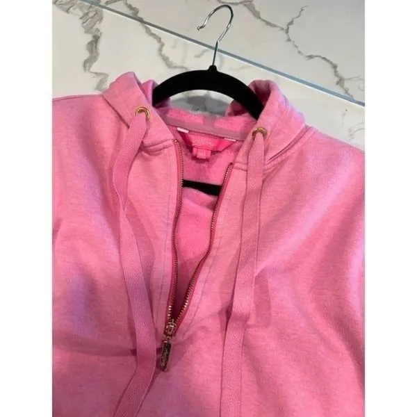 Lilly Pulitzer pink hoodie pullover woman’s‎ XXS - Image 5