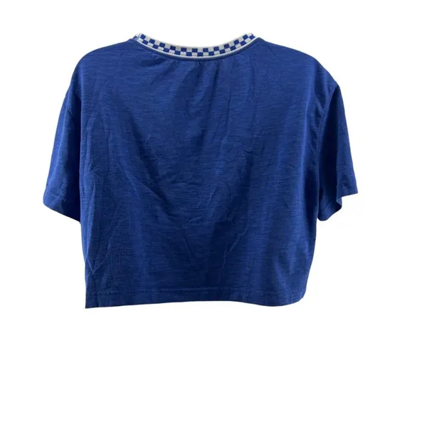 Nike Kentucky Wildcats Slub Ringer Performance Cropped T-Shirt Royal Women Small - Image 6