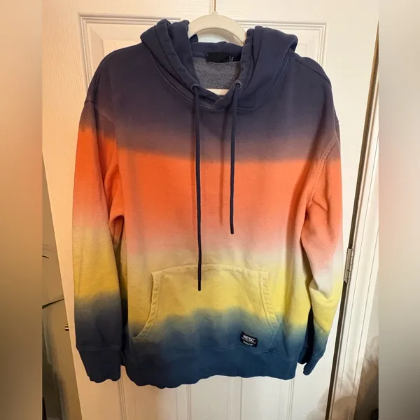 WeSC 90's Mike Diagonal Tie-Dye Hoodie, Men’s L/Women’s XL - Image 2