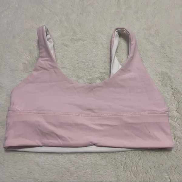 White and pink lululemon reversible align bra - Image 3