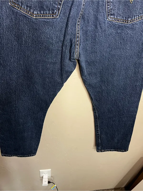 Levi’s 501 Crop High Rise Distressed Straight Leg Button Fly Denim Jeans - Image 10