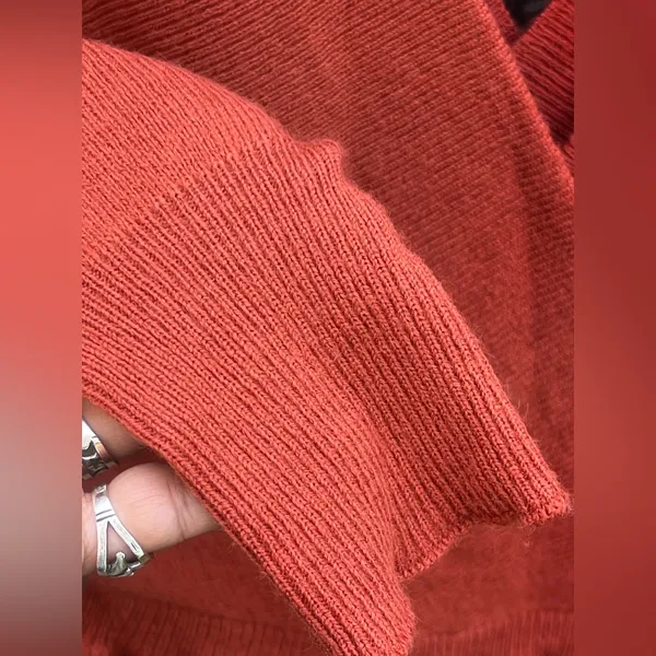 Idem ditto Rust Batwing Peplum Sweater - Image 8