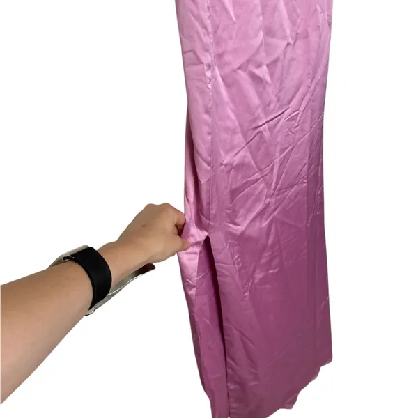 🌸 Show‎ Me Your Mumu Satin Maxi Dress Pink 💕 NWT Size Small 🌸 - Image 4