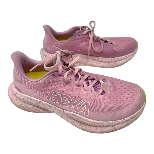 Hoka One One Mach 6 Women’s Running Shoes Pink Yellow Size 7.5 - Image 7