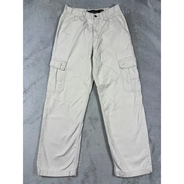 Vintage Levi's SilverTab White Cargo Pants 11M Wide Leg Y2K Utility - Image 4