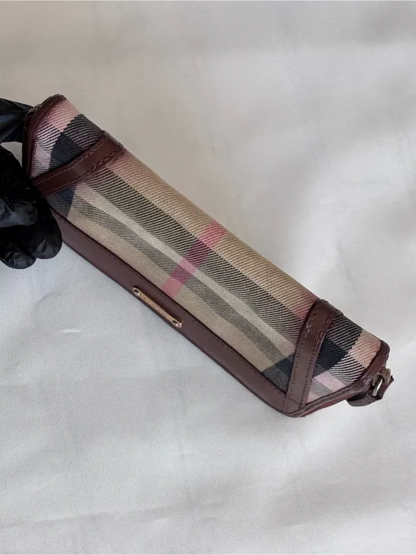 Authentic Burberry Pink House Check Zip Wallet - Leather Refinished / As Is - Image 14