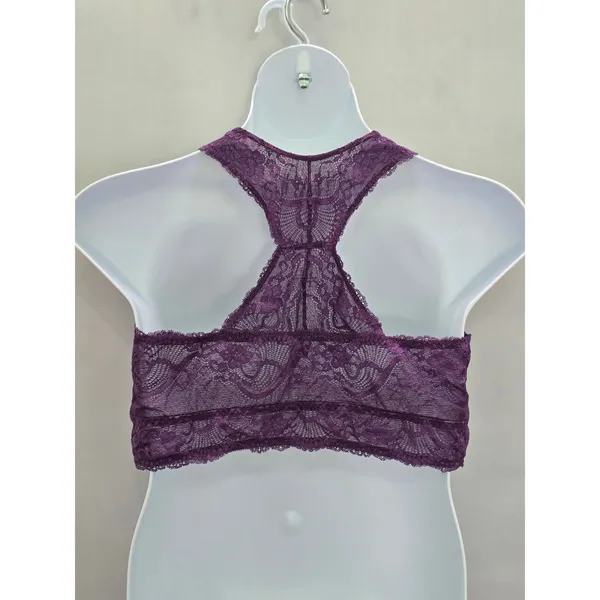 Torrid Purple Romantic Boudoir Bridal Cottage Lingerie Feminine Lace Bra Plus 1X - Image 2