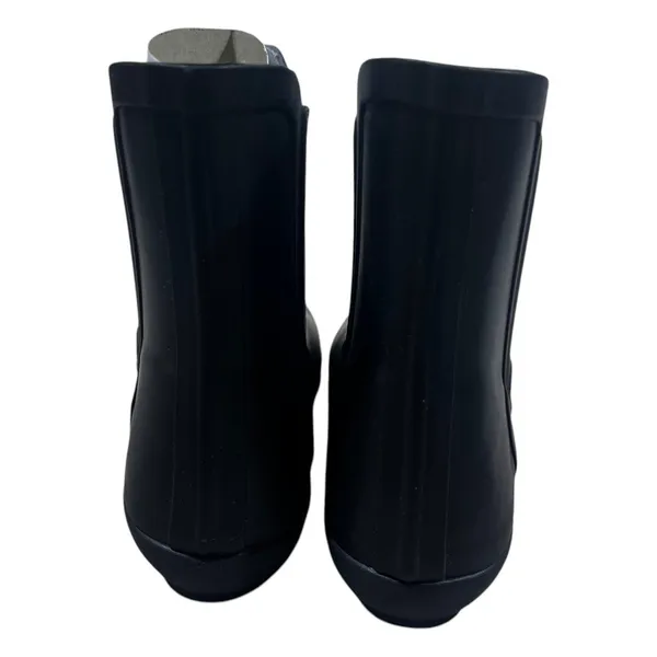 London Fog Piccadilly Striped Rain Boots Black Ankle Rubber Waterproof Size 8M - Image 5