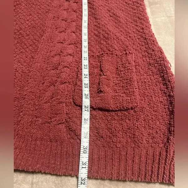 Umgee Chenille Cardigan Size XL Mauve Cozy Soft Warm Sweater Grandpa - Image 8
