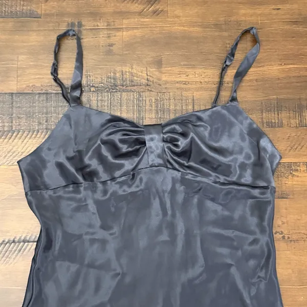 VTG Victoria's Secret Black Satin Lingerie size Small - Image 2