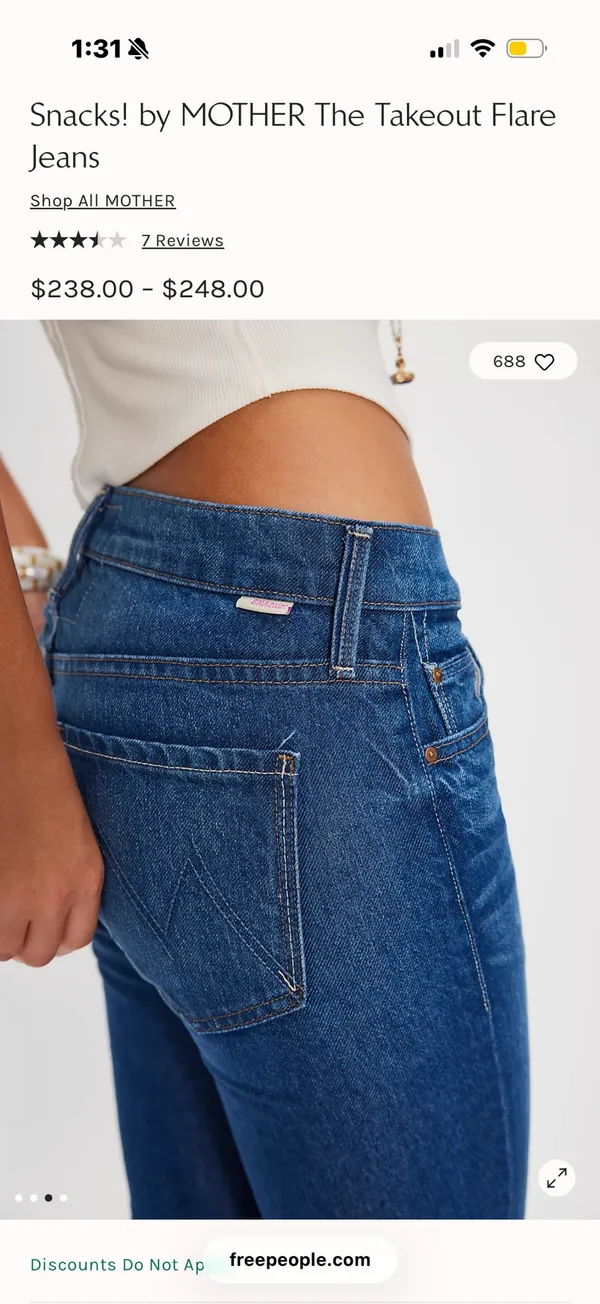 MOTHER Denim Free People Jeans - Image 4