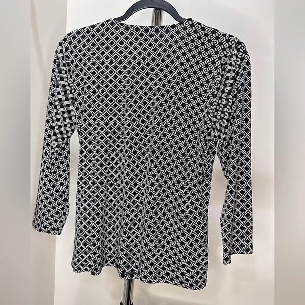 Michael Kors Black and White Blouse, Medium - Image 6