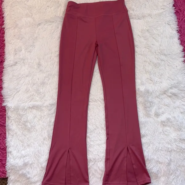 LA7 Pink Wide Leg Pants with Smooth Finish Size M - Image 3