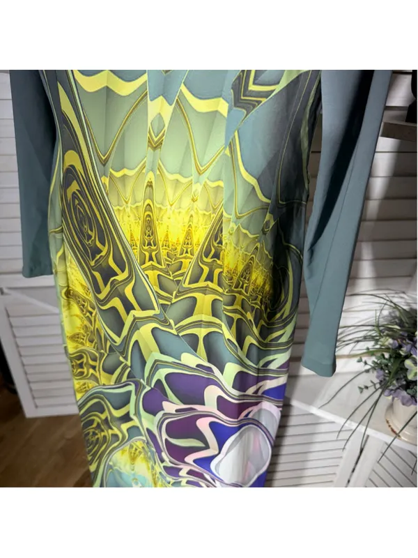 Vintage Y2K Kaftan boho maxi dress layer duster cover up Avant Garde futuristic - Image 6