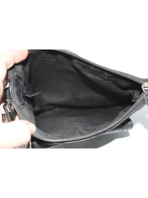 Coach Penelope Black Pebbled Leather Turnlock Crossbody Bag – Classic Flap Style - Image 7