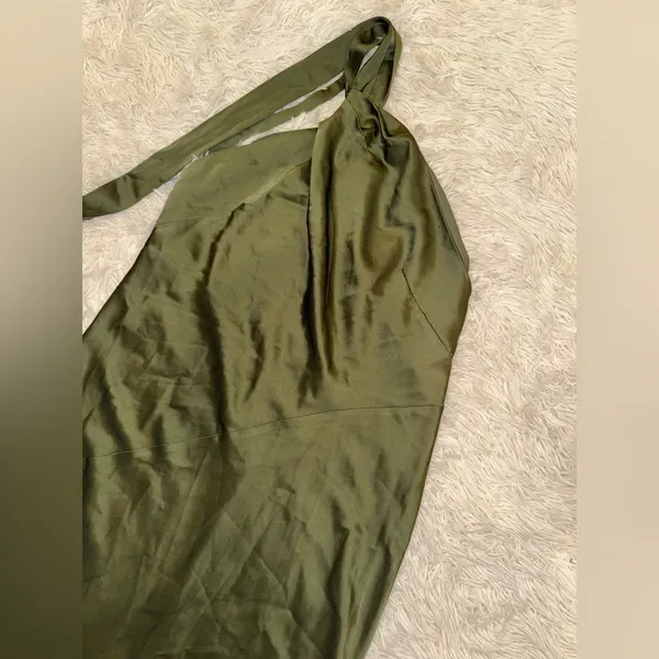 NEW Significant Other Lucile Draped Maxi Dress in Pesto AU 12 US 8 - Image 4