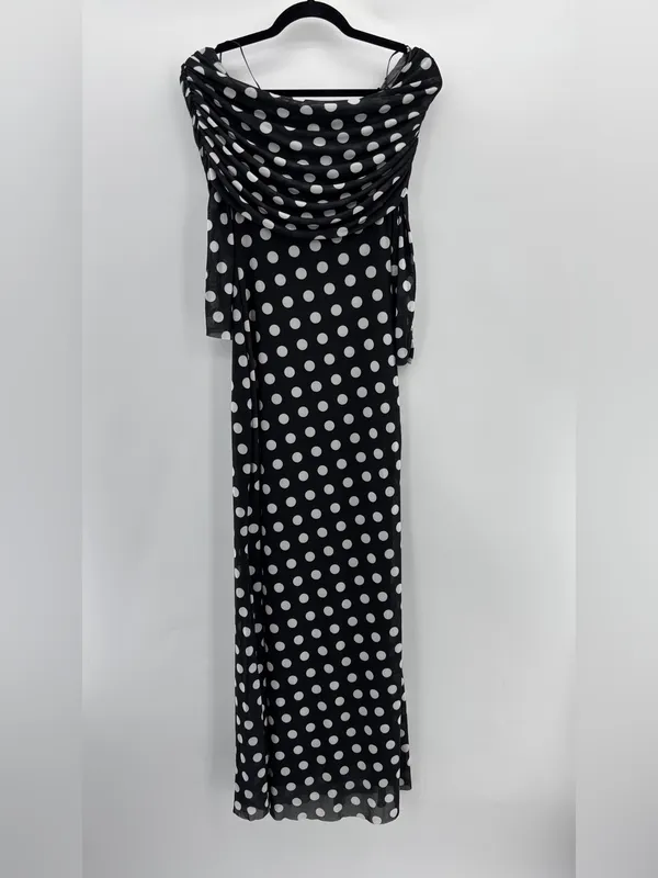 AFRM Thelma Dress in Diagonal Dot - Image 5