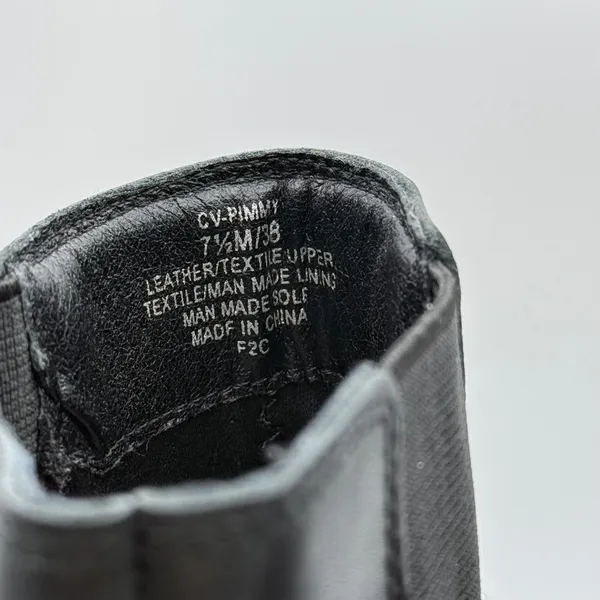 Crown Vintage Pimmy Chelsea Boots 7.5 Black Leather Pointed Toe Block‎ Heel - Image 2