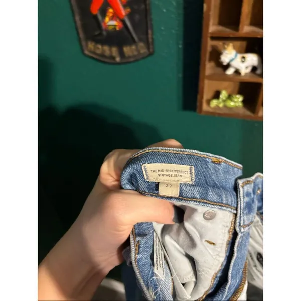 Madewell The Mid-Rise Perfect Vintage Jean Light Wash Sz 27 - Image 4