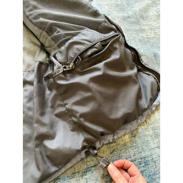 The North Face Light Blue Dark Gray Color Block Waterproof Hyvent Jacket M - Image 8