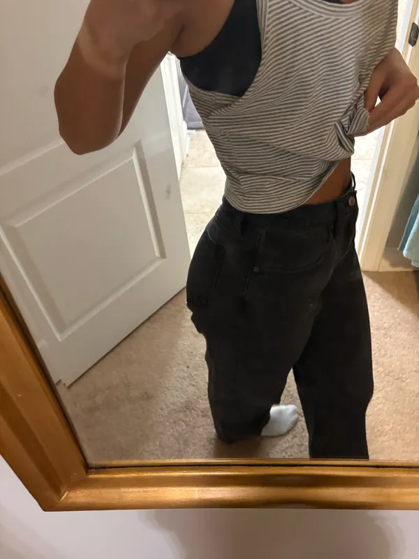 Abercrombie High-Rise Jeans Loose Black - Image 2