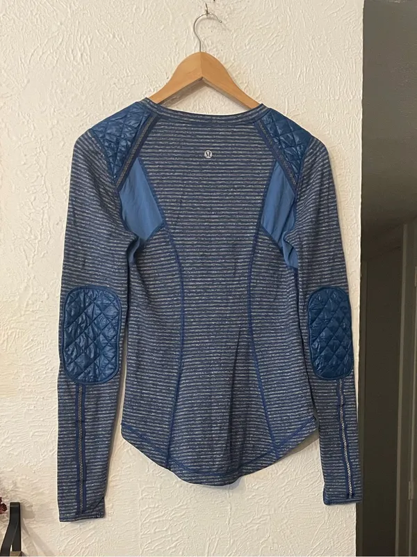 Lululemon Run: Ice Queen Long Sleeve Women’s Blue Performance Top Size 6 - Image 4