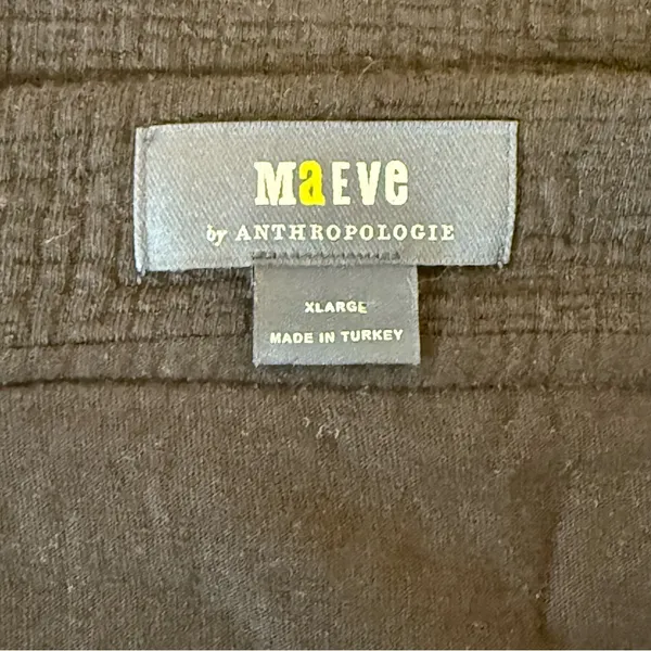 Maeve by Anthropologie Black Textured Tweed Mini Skirt Size XL Twee Career Basic - Image 8