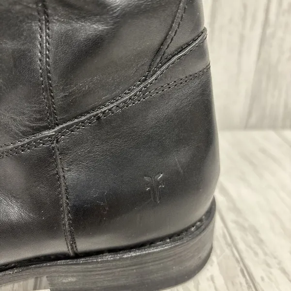 Womens Size 6 Frye Jayden Button Tall Black Leather Boots - Image 5