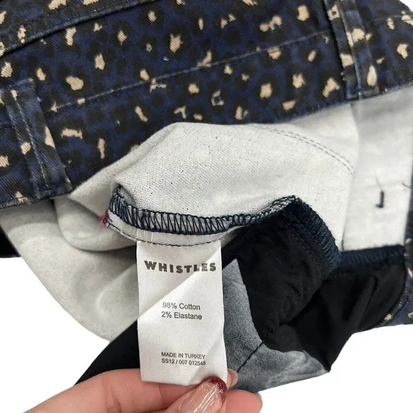 Whistles Low Rise Skinny Jeans in Leopard Print size 26 - Image 3