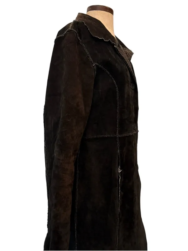 Vintage D’ Carlo y2k vintage suede leather duster coat gothic - Image 4