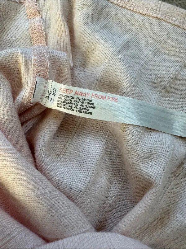 Free People Scoop Neck Ribbed Tee - Pale Pink - Image 3