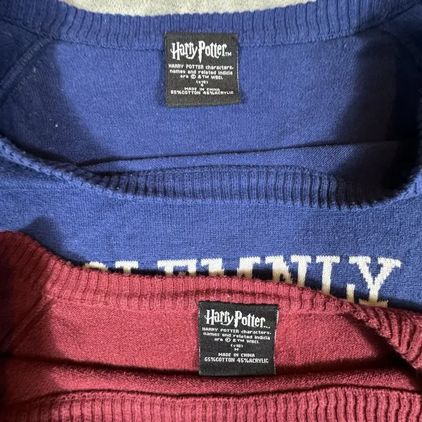 2 Womens Harry Potter Gryffindor Long Sleeve Sweater Small Brave At Heart M Blue - Image 3