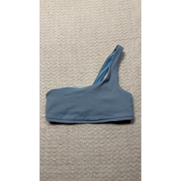 Alo Yoga Womens One Shoulder Sports Bra Light Blue Size S W5682R - Image 2