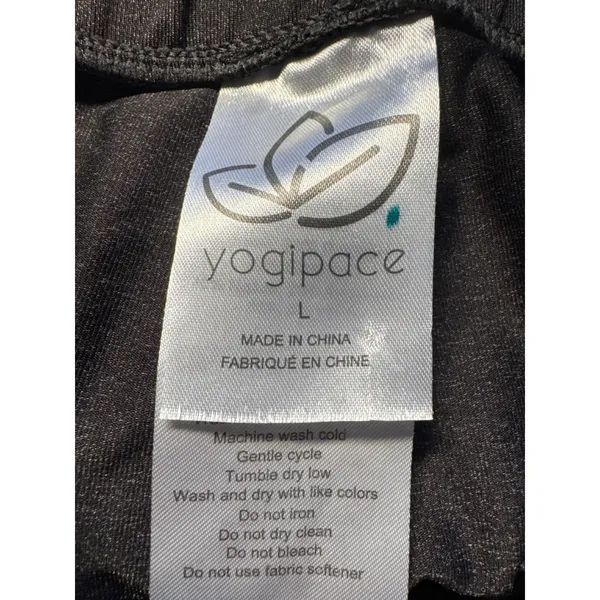 Yogipace Women Gray Cropped Straight Leg‎ Stretch Jeans Size L - Image 4