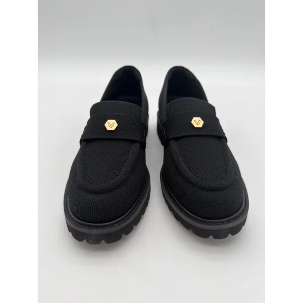 Vivaia Francesca Platform Chunky Heel Penny Minimalist Preppy Black Loafer 5.5-6 - Image 6