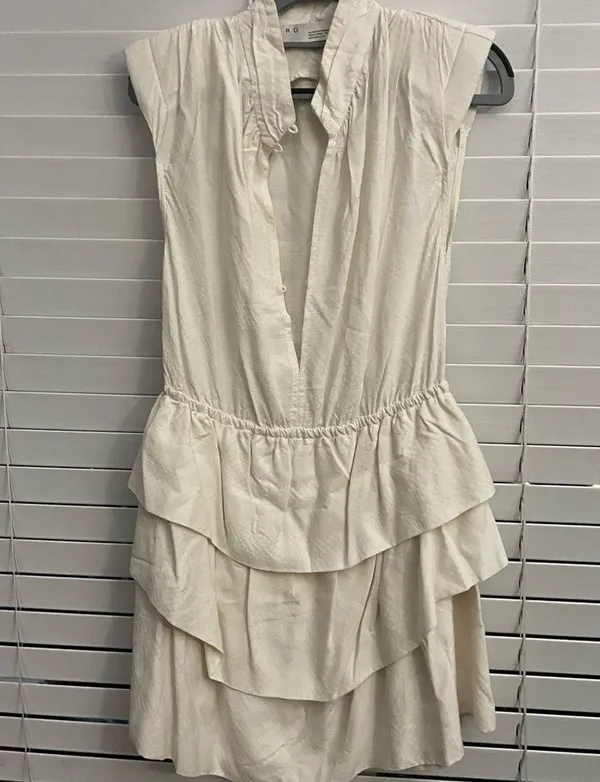 Iro Calcie ruffle hem dress size 36 - Image 4