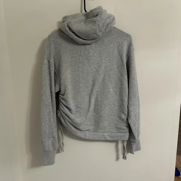 Aerie Women's‎ Hoodie Sweatshirt Draw String Scrunched Side Gray Size XS - Image 6