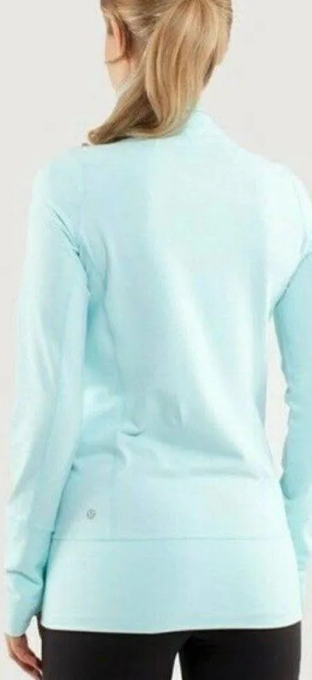 1008. Lululemon sz 6 in stride running jacket aquamarine. Great condition - Image 2