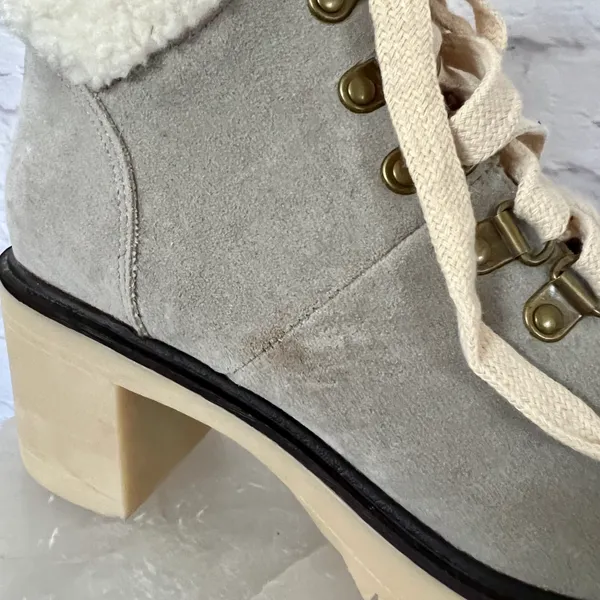 NEW Grey Sherpa Boots Gray Size 6.5 - Image 16