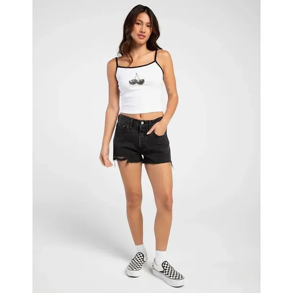 ✨LEVI'S 501 High Rise Womens Denim Black Sz 25 Shorts✨ - Image 2