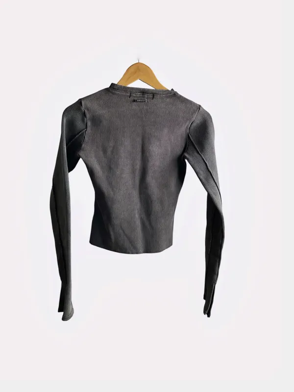 Maniere De Voir Ribbed Knit Top UK Size 8 - Image 2
