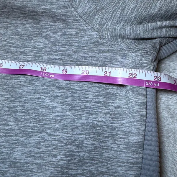 ASICS Womens Size Large Gray D1 Quarter Zip Hoodie Pullover Athletic Running Top - Image 9