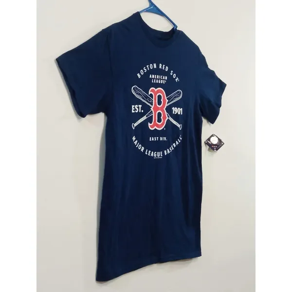 Soft As A Grape Women's T- Shirt Boston Red Sox Short Sleeve Blue Size Small - Image 7