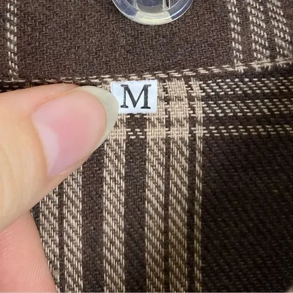 Brown & Cream Plaid Long Sleeve Button Up Flannel Shirt - Image 3
