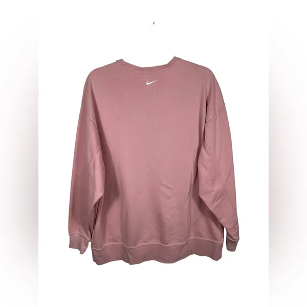 Nike Dri-FIT Get Fit Fleece‎ Crew Sweatshirt Womens L Pink DD5282-630 - Image 4